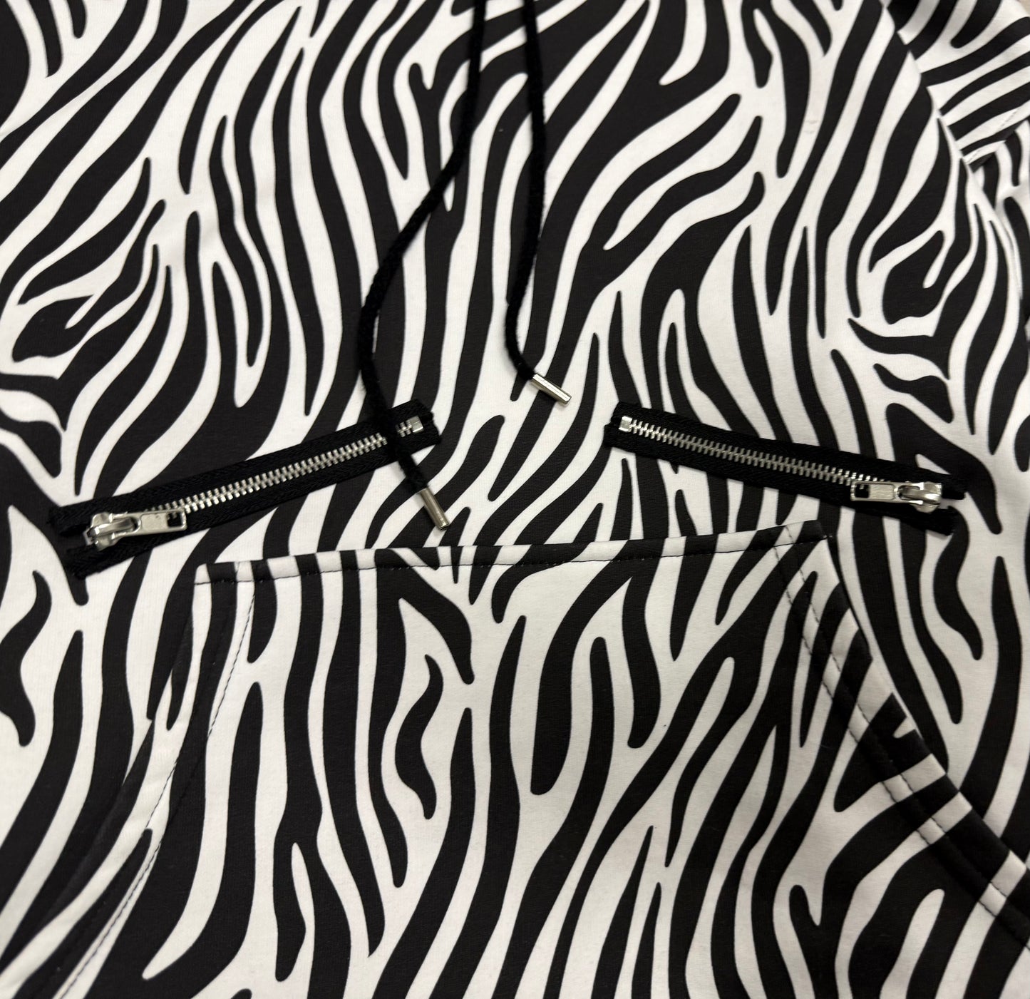 Zebra pattern hoodie