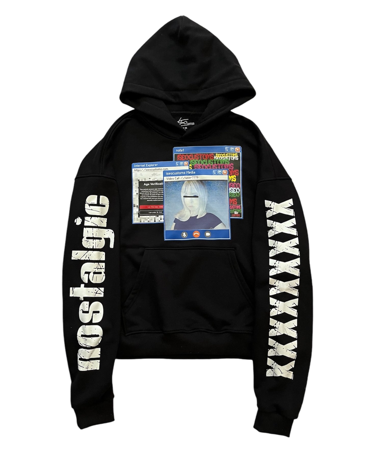 nostalgic hoodie black