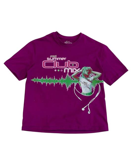 summer club t-shirt purple
