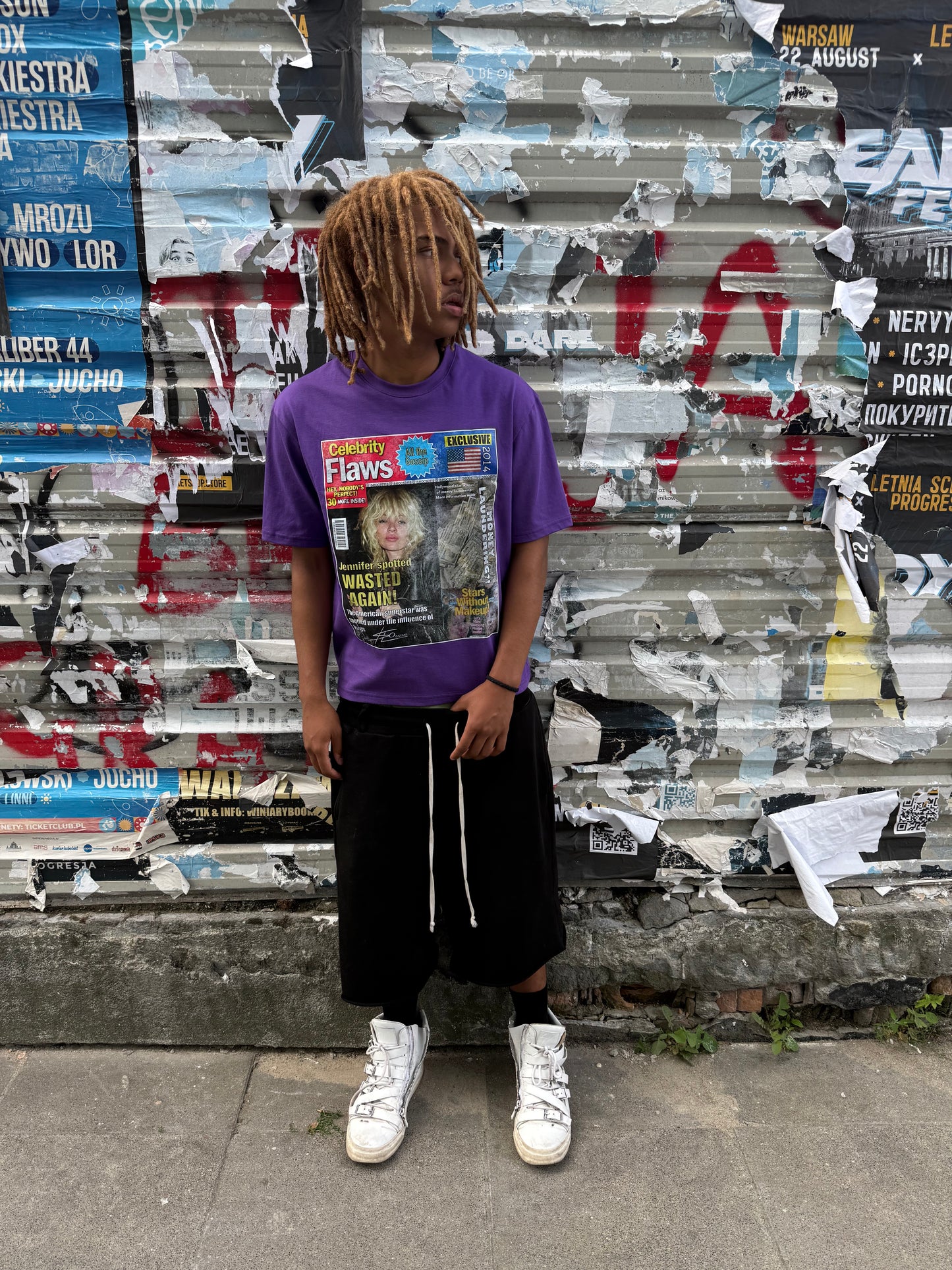 Flaws t-shirt purple