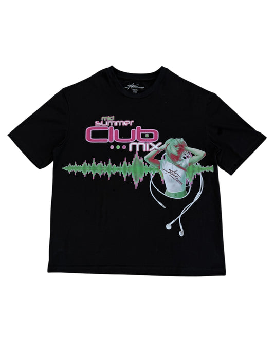 summer club t-shirt black