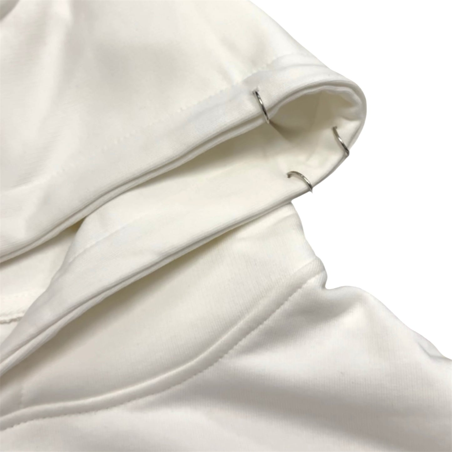 crosspeaker pierced hoodie white