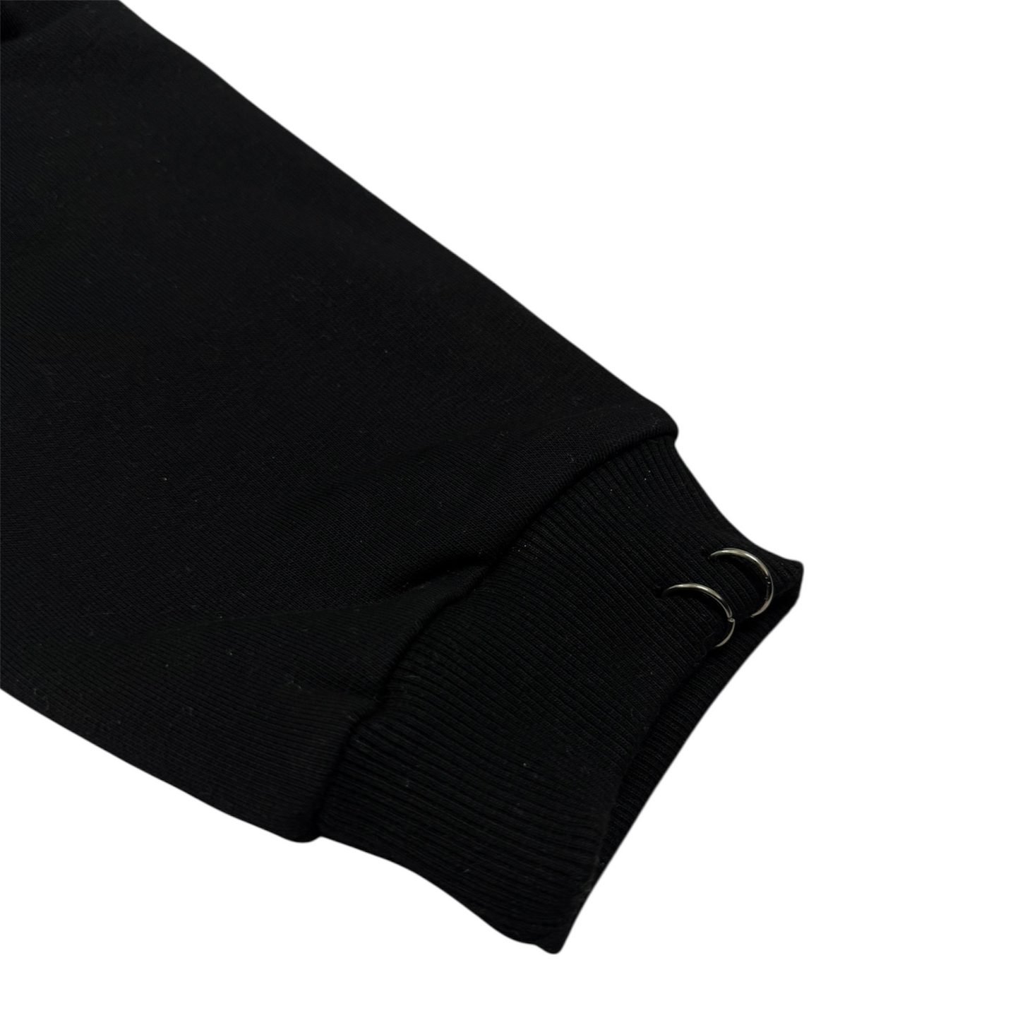 crosspeaker pierced hoodie black